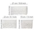 Metallschalen Spitzenmuster, Dekogefäß Eckig, Shabby Chic, Weiß 27/23/19cm H13,5cm 3er-Set | Floristik21.de