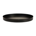 Metalltablett Rund Kerzentablett Schwarz Ø20cm H2,5cm 2St | Floristik21.de