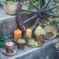 Metallteller zum Dekorieren, Tischdeko, Kerzentablett rund Golden Antik-Optik Ø7,5/10/12/15/18cm H2cm 5er-Set | Floristik21.de