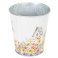 Metalltopf mit Motiv,