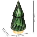Glas-Tannenbaum mit LED, 13 cm, grün, 2er-Set, Innenbereich | Floristik21.de