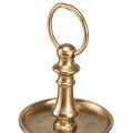 Mini Etagere Gold matt - Edle 2-stöckige Metall Tischdeko, H22cm | Floristik21.de