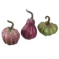 Floristik21 Mini Kürbis Deko Grün Berry Herbstdeko Sortiert 7,5/9/11cm 3 St