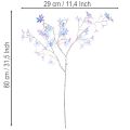 Künstlicher Blütenzweig mit irisierenden Blüten 80cm Kunststoff Innenbereich | Floristik21.de