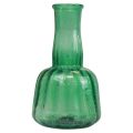 Floristik21 Mini Vase Glas Glasvase Blumenvase Grün Ø8,5cm H15cm