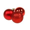 Mini Weihnachtskugel Rot Ø3cm 14St