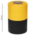 Moiré Kranzband 150mm Gelb-Schwarz - Trauerband, Schärpe, Deko, Vereinsband - 25m Rolle | Floristik21.de