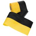 Moiré Kranzband 150mm Gelb-Schwarz - Trauerband, Schärpe, Deko, Vereinsband - 25m Rolle | Floristik21.de