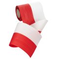 Moiré-Kranzband, Trauerband Weiß-Rot, Dekoband 150mm, Gedenkband Trauerflor, Acetat Taft 25m | Floristik21.de
