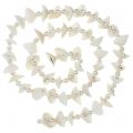 Floristik21 Muschelgirlande mit Perlen Weiß 100cm