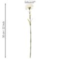 Kunstblume Nelke mit Stiel 56cm Weiß 8 Stück | Floristik21.de