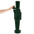 Nussknacker Figur beflockt Dunkelgrün 77 cm Innenbereich | Floristik21.de