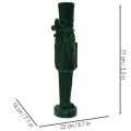 Nussknacker Figur beflockt Dunkelgrün 77 cm Innenbereich | Floristik21.de