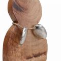 Floristik21 Osterhase Holz mit Eiern Metall, Tischdeko Ostern H20,5cm