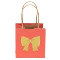 Geschenktüte Papier 12 cm Rot Gold Schleifenmotiv 8 Stück | Floristik21.de