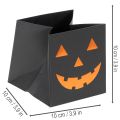 Papiertüten Übertopf Kürbis Gesicht 10,5cm Schwarz Orange 6 Stück | Floristik21.de