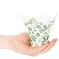 Übertopf aus Papier mit Kleeblatt-Motiv Grün-Weiß Ø12cm H12cm 12 Stück Innenbereich | Floristik21.de