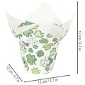 Übertopf aus Papier mit Kleeblatt-Motiv Grün-Weiß Ø12cm H12cm 12 Stück Innenbereich | Floristik21.de