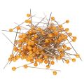 Floristik21 Perlkopfnadeln Metall Ø4mm L40mm Orange Floristik