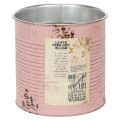 Floristik21 Pflanzdose Altrosa Deko-Dose Metall Vintage Ø15,5cm H15cm