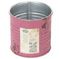 Floristik21 Pflanzdose Deko-Dose rund Lila Metall Vintage-Deko Ø8cm H7,5cm