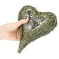 Pflanzherz Naturmaterial mit Folieneinsatz 22cm Grün 2 Stück | Floristik21.de