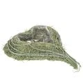 Floristik21 Herzschale Pflanzgefäß Naturgras mit Folie 38cm Grün