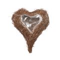 Floristik21 Pflanzherz Rebenherz Pflanzschale Natur Salim 21×20,5×6cm