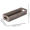Rechteckiges Kunststofftablett 23cm Anthrazit | Floristik21.de