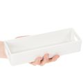 Tablett rechteckig Kunststoff 32cm mit Griffen Hellgrau | Floristik21.de