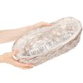 Korb Pflanzkorb Weide mit Folie Oval Weiß 37cm | Floristik21.de