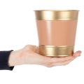 Pflanzkübel Blumentopf Metall Übertopf Ø13cm H12cm 4St | Floristik21.de