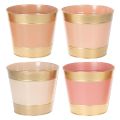 Floristik21 Pflanzkübel Blumentopf Metall Übertopf Ø17cm H14,5cm 4St