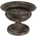 Floristik21 Pflanzpokal Kelch Antik-Look Schwarz Braun Ø20cm H15cm