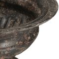 Pflanzpokal Kelch Antik-Look Schwarz Braun Ø20cm H15cm | Floristik21.de