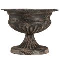 Pflanzpokal Kelch Antik-Look Schwarz Braun Ø20cm H15cm | Floristik21.de