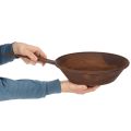 Pflanzschale Rost Pfanne mit Griff Übertopf Metall Ø31cm | Floristik21.de