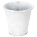 Floristik21 Pflanztopf mit Ornamenten, Übertopf, Metallgefäß Weiß Ø15,5cm H14,5cm