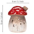 Pilzhaus Deko-Lichthäuschen Keramik 10 cm Rot-Weiß 2er-Set Innenbereich | Floristik21.de