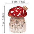 Pilzhaus Miniatur Fliegenpilz 6cm Keramik rot-weiß 2 Stück Innenbereich | Floristik21.de