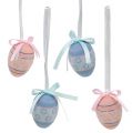 Floristik21 Plastik Eier zum Hängen 4cm Blau-Rosa Mix 36St