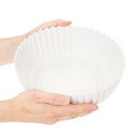 Dekoschale Kunststoff geriffelt Grau 25cm | Floristik21.de