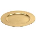 Plastikteller Ø33cm Gold mit Blattgold-Effekt | Floristik21.de
