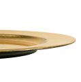 Plastikteller Ø33cm Gold mit Blattgold-Effekt | Floristik21.de