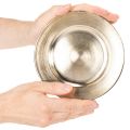 Kleiner runder Dekoteller Metall glänzend Gold 17cm 6er-Set | Floristik21.de