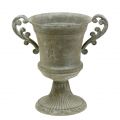 Floristik21 Antik Pokal Grau Ø14,5cm H21cm