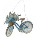 Floristik21 Dekoschild Holz Fahrrad Sommerdeko Schild zum Hängen Blau, Weiß 31×25cm