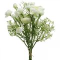 Floristik21 Ranunkel-Strauß, Kunstblumen, Seidenblumen Weiß L37cm