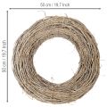 Dekokranz Rattan weiß gewaschen 50cm für kreatives Gestalten | Floristik21.de