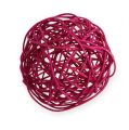 Floristik21 Rattankugel Ø10cm Fuchsia 10St